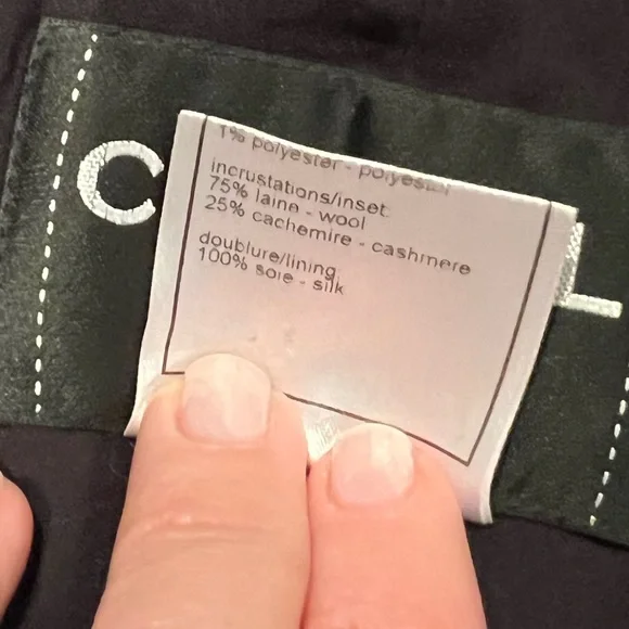 ChanelBlack Charcoal and Metallic Coat, Size 36 (XS)